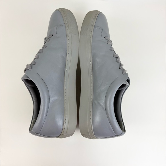 Wolf & Shepherd Italian Smoke Gray Leather Solid Sneaker Mens Size 9 - Picture 8 of 14